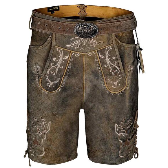 Oktoberfest Bavarian Lederhosen Shorts Traditional Authentic German Outfit NEW - Picture 1 of 7